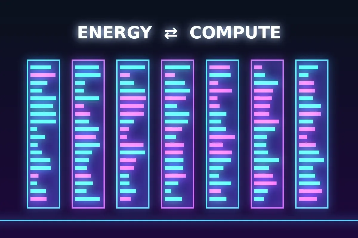 Neon datacenter racks